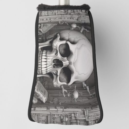 Skull Illustration Golf Headcover (Rotieren 90)