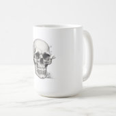 Skull Illustration Kaffeetasse (VorderseiteRechts)