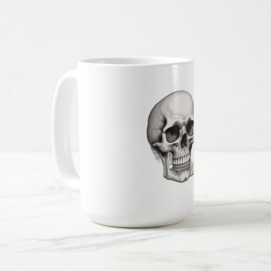 Skull Illustration Kaffeetasse (Vorderseite Links)