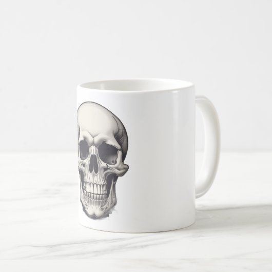 Skull Illustration Kaffeetasse (VorderseiteRechts)