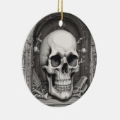 Skull Illustration Keramik Ornament (Rechts)