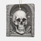 Skull Illustration Keramikornament (Links)