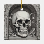 Skull Illustration Keramikornament (Rückseite)