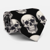 Skull Illustration Krawatte (Gerollt)