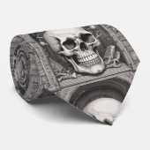 Skull Illustration Krawatte (Gerollt)