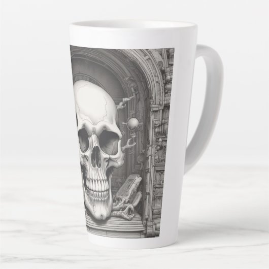 Skull Illustration Milchtasse (Rechte Ecke)