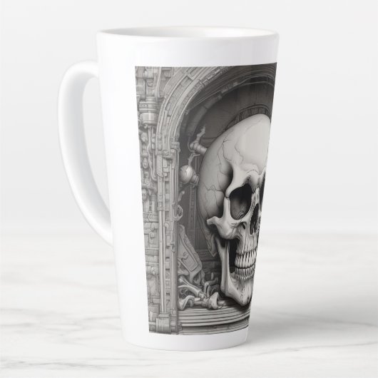 Skull Illustration Milchtasse (Linke Ecke)