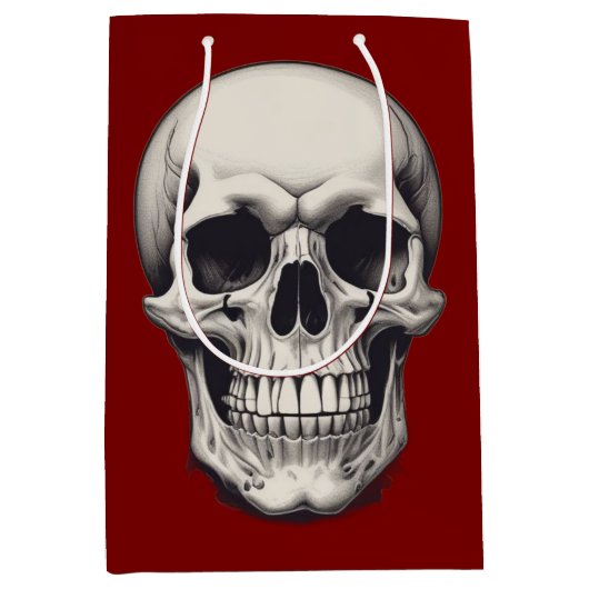 Skull Illustration Mittlere Geschenktüte (Vorderseite)