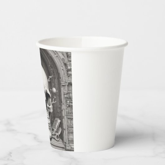 Skull Illustration Pappbecher (Links)