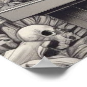 Skull Illustration Poster (Ecke)