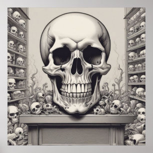 Skull Illustration Poster