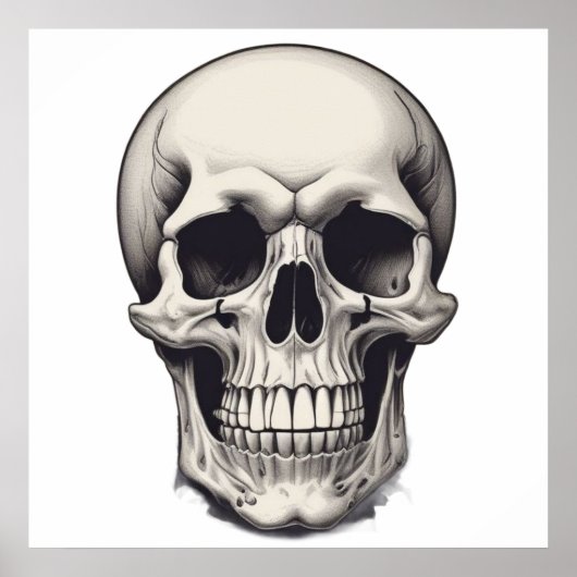 Skull Illustration Poster (Vorne)