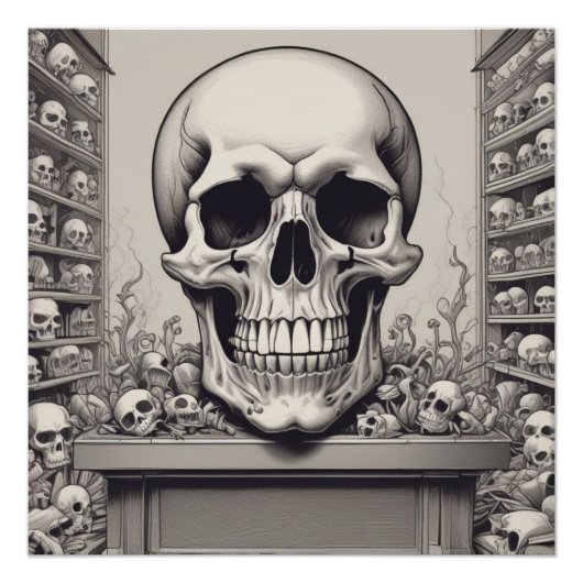 Skull Illustration Poster (Vorderseite)