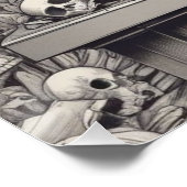 Skull Illustration Poster (Ecke)