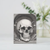 Skull Illustration Postkarte (Stehend Vorderseite)
