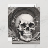 Skull Illustration Postkarte (Vorne/Hinten)