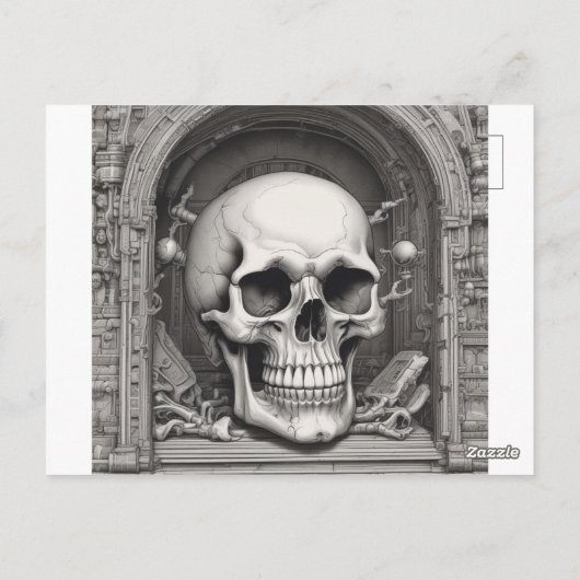 Skull Illustration Postkarte (Rückseite)