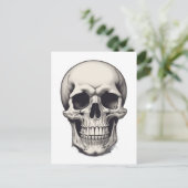 Skull Illustration Postkarte (Stehend Vorderseite)