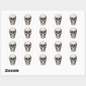 Skull Illustration Quadratischer Aufkleber (Blatt)