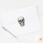 Skull Illustration Runder Aufkleber (Umschlag)