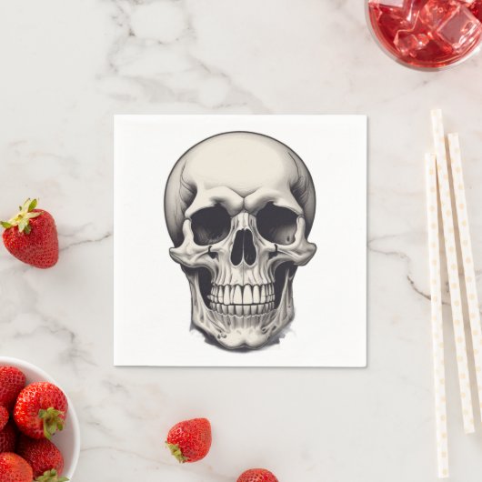 Skull Illustration Serviette (Beispiel)