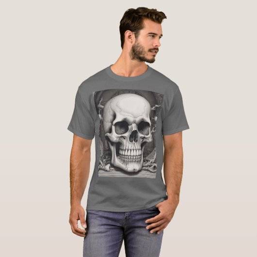 Skull Illustration T-Shirt (Vorne ganz)