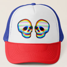 Skull Illustration trendy Neon Stil