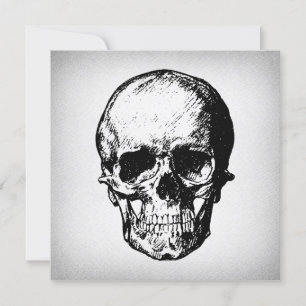 Skull Illustration Vintag Art Einladung