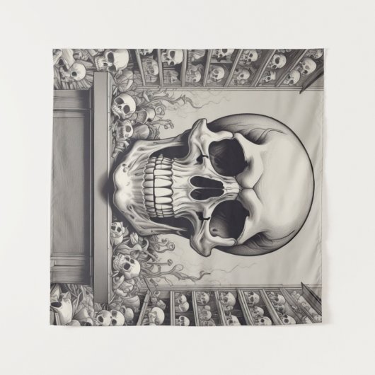 Skull Illustration Wandteppich (Vorderseite (Horizontal))