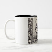 Skull Illustration Zweifarbige Tasse (Links)