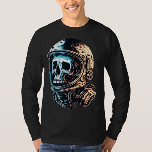 Skull in an astronaut helmet skull astronaut 1 T-Shirt (Vorderseite)