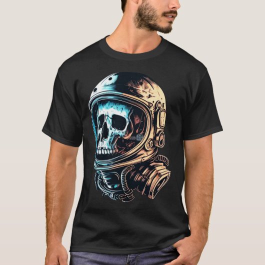 Skull in an astronaut helmet skull astronaut 1 T-Shirt (Vorderseite)