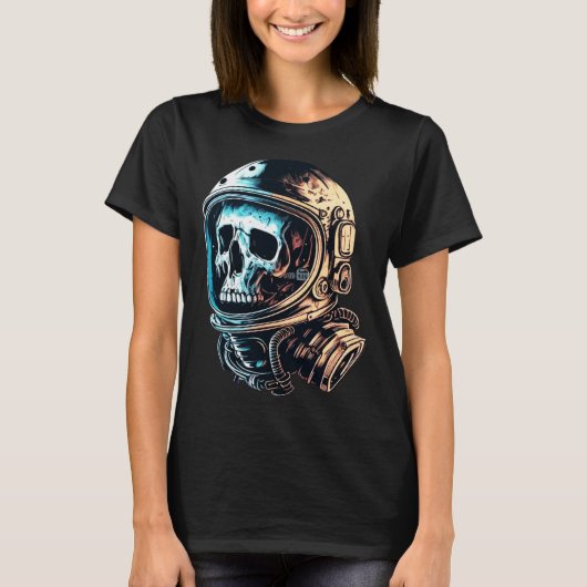 Skull in an astronaut helmet skull astronaut 1 T-Shirt (Vorderseite)