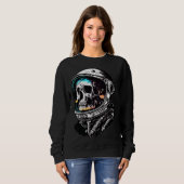 Skull in an astronaut helmet skull astronaut sweatshirt (Vorne ganz)