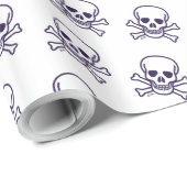 Skull in Bones glänzendes Packpapier (Rolleneckpunkt)