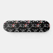 Skull in Bones Party Pirate Skateboard (Horizontal)