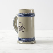 Skull in Bones stein Bierglas (Vorderseite Links)