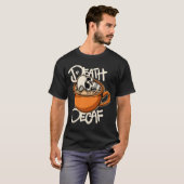 Skull in Coffee Cup streetwear T-Shirt (Vorne ganz)