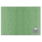 Skull in Knochen grüne Glas-Schneide-Karte Schneidebrett (Vorderseite)