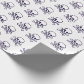 Skull in Knochen, mattes Packpapier (Ecke)