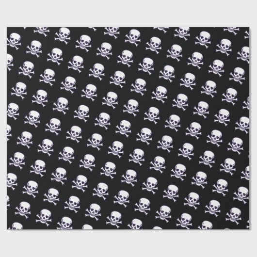 Skull in Knochen, schwarz mattiertes Packpapier (Flach)