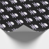 Skull in Knochen, schwarz mattiertes Packpapier (Ecke)