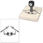 Skull in Liebe Gothic Skeleton Halloween Hochzeit Gummistempel (Stempel)