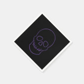 Skull in Lila und schwarz Serviette (Ecke)