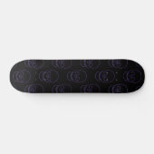 Skull in Lila und schwarz Skateboard (Horizontal)