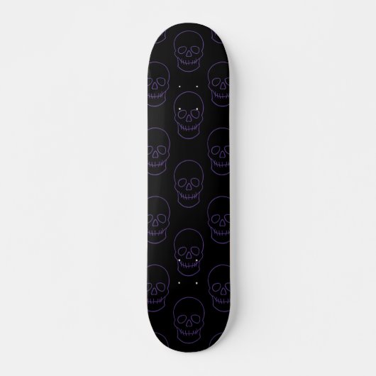 Skull in Lila und schwarz Skateboard (Vorne)