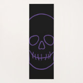 Skull in Lila und schwarz Yogamatte (Rückseite)