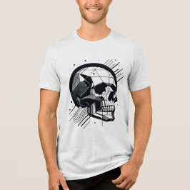 Skull in verschiedenen Stilen 15 Tri-Blend Shirt