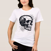 Skull in verschiedenen Stilen 16 Tri-Blend Shirt (Vorderseite)