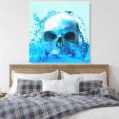 Skull in Water Canvas Print Leinwanddruck (Insitu (Schlafzimmer))